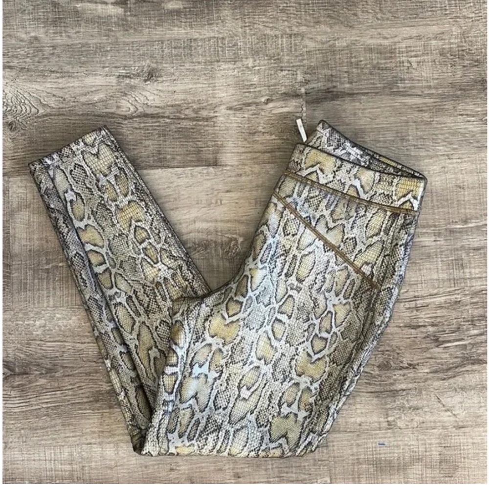 Free People Rio Gold Python Snakeskin Pull-On Leg… - image 5